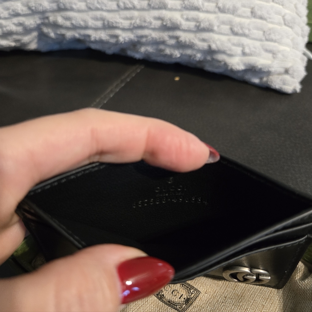 SOLD! Gucci GG Marmont Card Case Black LIKE NEW - Picture 7 of 7